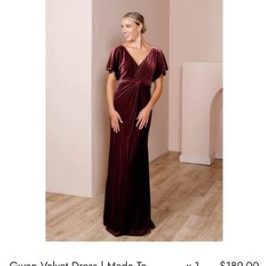 Velvet Revelry Bridesmaid’s Dress